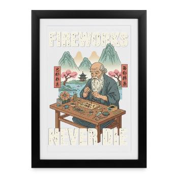 Fireworks Never Die - Framed poster (27 × 37 cm) - black - Front