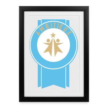 Ambitieux  - Affiche encadrée (27 × 37 cm) - noir - Devant
