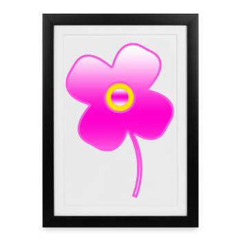 Flowers - Framed poster (27 × 37 cm) - black - Front