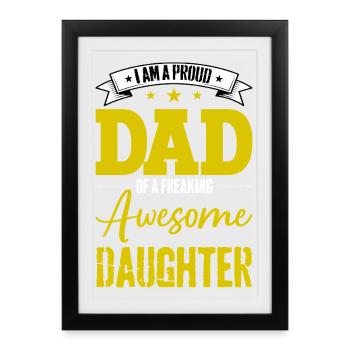 Father and daughter - Framed poster (27 × 37 cm) - black - Front