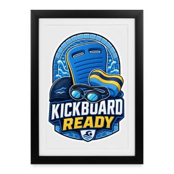 KICKBOARD READY - Framed poster (27 × 37 cm) - black - Front