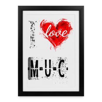 J’adore Munich - Affiche encadrée (27 × 37 cm) - noir - Devant