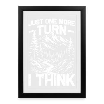 Encore un tour Randonnée Montagne Alpinisme - Affiche encadrée (27 × 37 cm) - noir - Devant