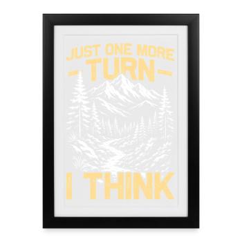 Encore un tour Randonnée Montagne Alpinisme - Affiche encadrée (27 × 37 cm) - noir - Devant