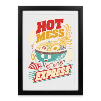 Hot Mess Express Ramen Train - Framed poster (27 × 37 cm) - black - Front