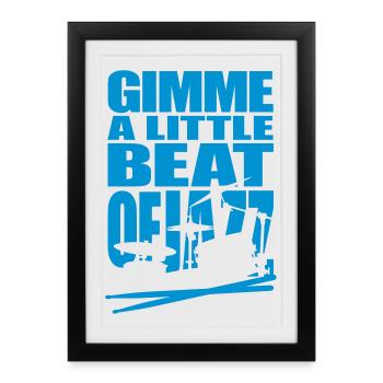 Gimme a little beat of Jazz - Affiche encadrée (27 × 37 cm) - noir - Devant