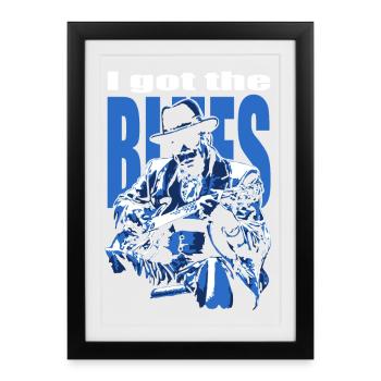 I got the blues - Affiche encadrée (27 × 37 cm) - noir - Devant