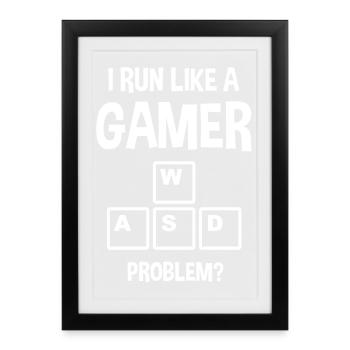 Gaming - Affiche encadrée (27 × 37 cm) - noir - Devant