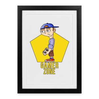 Zone des joueurs - Affiche encadrée (27 × 37 cm) - noir - Devant