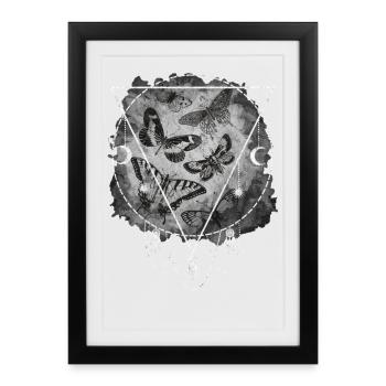 Papillons Vintage - Affiche encadrée (27 × 37 cm) - noir - Devant