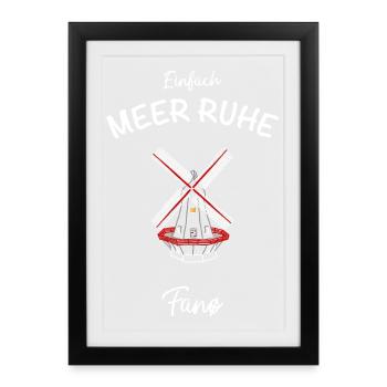 Denmark, Fanø Island, Sonderho Molle Mill - Framed poster (27 × 37 cm) - black - Front