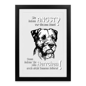 Afraid of Border Terriers? Master - Framed poster (27 × 37 cm) - black - Front