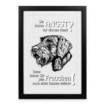 Peur de ce chien? DD - Maîtresse - Affiche encadrée (27 × 37 cm) - noir - Devant