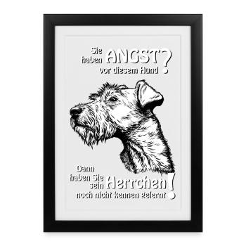 Peur des IrishTerriers? Maître - Affiche encadrée (27 × 37 cm) - noir - Devant