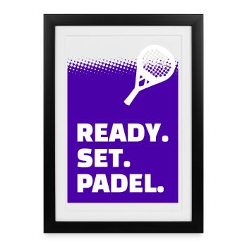 Padel Game Statement Training Tournament Racket Padel - Framed poster (27 × 37 cm) - black - Front