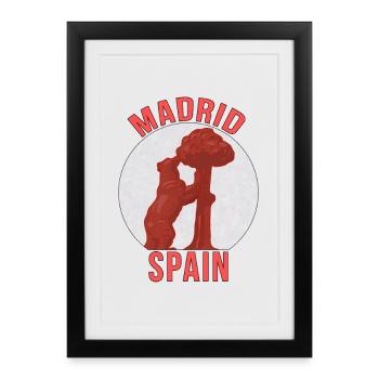 Madrid Spain - Framed poster (27 × 37 cm) - black - Front
