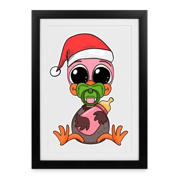 Bouquet Baby Christmas - Framed poster (27 × 37 cm) - black - Front