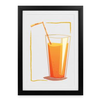 Boire dans un cadre - Affiche encadrée (27 × 37 cm) - noir - Devant