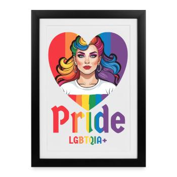 Fierté LGBT - Affiche encadrée (27 × 37 cm) - noir - Devant