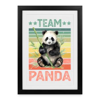 Panda Panda Ours - Affiche encadrée (27 × 37 cm) - noir - Devant