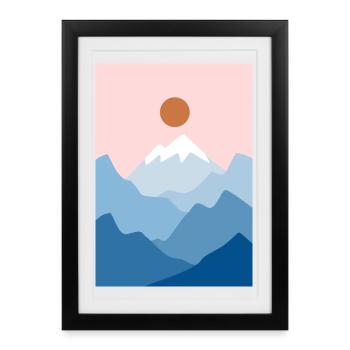 Mountain Landscape 2 - Framed poster (27 × 37 cm) - black - Front