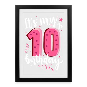 It's My 10th Birthday - Framed poster (27 × 37 cm) - black - Front