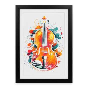 Violin - Framed poster (27 × 37 cm) - black - Front