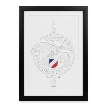 Special Forces Commando Badge France Graphic - Framed poster (27 × 37 cm) - black - Front