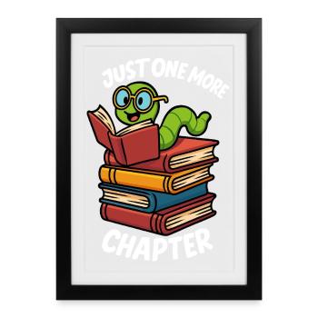 Juste un chapitre de plus, conception de rat de bibliothèque - Affiche encadrée (27 × 37 cm) - noir - Devant