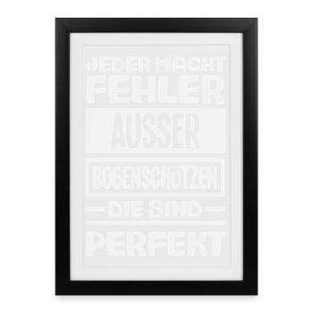 I go archery - Framed poster (27 × 37 cm) - black - Front