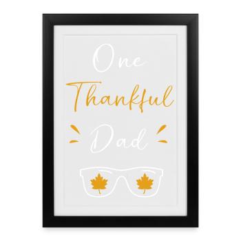 Großvater Opa Thanksgiving Papa Vater - Gerahmtes Poster (27 × 37 cm) - Schwarz - Vorne
