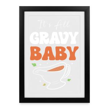 Thanksgiving Maman Maman Maman Grand-mère - Affiche encadrée (27 × 37 cm) - noir - Devant