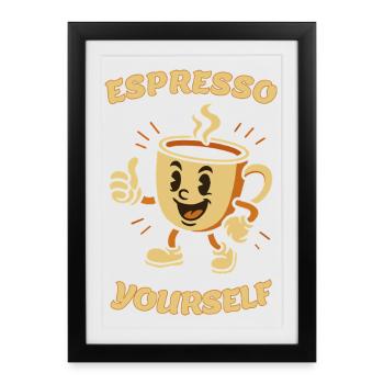 Espresso vous-même - Affiche encadrée (27 × 37 cm) - noir - Devant