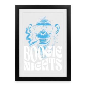 Boogie Nights Monkey Tee - Framed poster (27 × 37 cm) - black - Front