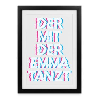 Hardtekk Tekk - Affiche encadrée (27 × 37 cm) - noir - Devant