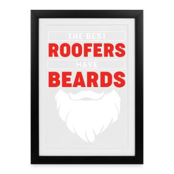 Roofer Craftsman Profession Saying - Framed poster (27 × 37 cm) - black - Front