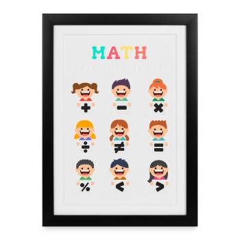 Math keeps you balanced - Framed poster (27 × 37 cm) - black - Front