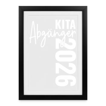 Kita Abgänger 2026 - Gerahmtes Poster (27 × 37 cm) - Schwarz - Vorne