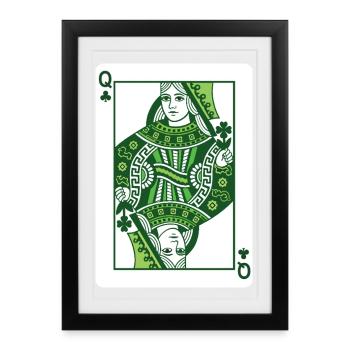 Reine du Trèfle St Patrick’s Irish - Affiche encadrée (27 × 37 cm) - noir - Devant
