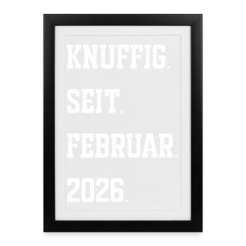Birth February 2026 - Framed poster (27 × 37 cm) - black - Front