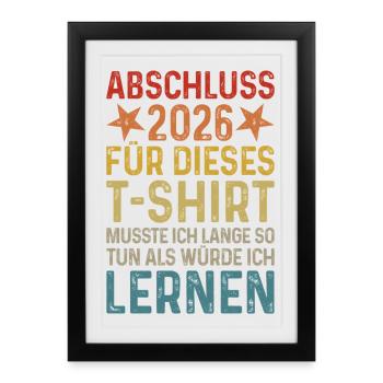 Remise des diplômes 2026 - Affiche encadrée (27 × 37 cm) - noir - Devant