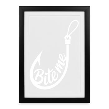 Bite Me Hook - Framed poster (27 × 37 cm) - black - Front