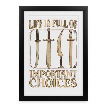 Joueur de RPG : Gâté de choix - Affiche encadrée (27 × 37 cm) - noir - Devant