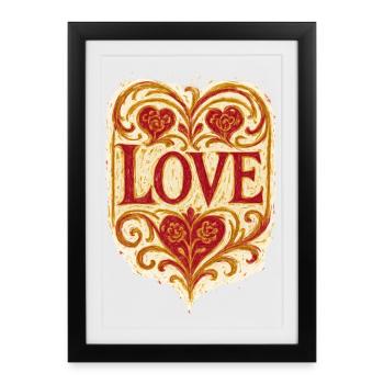 amour_hzcj_013 - Gerahmtes Poster (27 × 37 cm) - Schwarz - Vorne