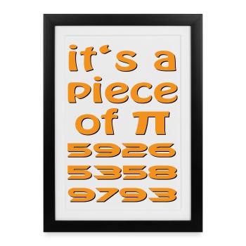 Piece of PI - Framed poster (27 × 37 cm) - black - Front