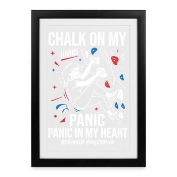 Chalk on the hands - Framed poster (27 × 37 cm) - black - Front