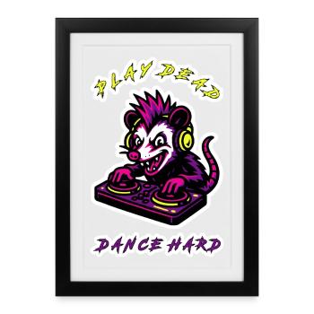 Play Dead Dance Hard Rat DJ - Framed poster (27 × 37 cm) - black - Front