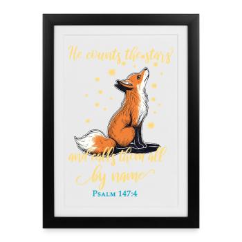 Fox Christian Quote - Framed poster (27 × 37 cm) - black - Front
