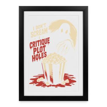 Critique Plot Holes Horror - Framed poster (27 × 37 cm) - black - Front