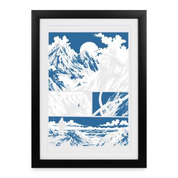 Ascension à l’aventure de la montagne - Affiche encadrée (27 × 37 cm) - noir - Devant